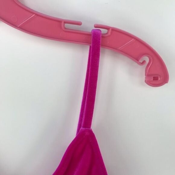Express NWT Fuchsia Velvet Triangle Bikini Top, Size S - Picture 8 of 11